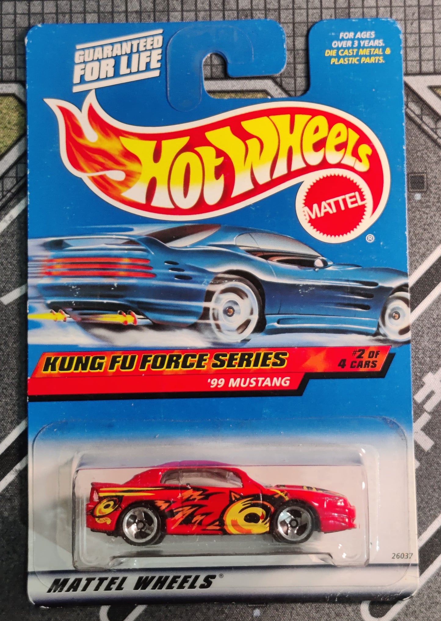 2000 Kung Fu Force Series '99 MUSTANG (Red) #034 Hot Wheels