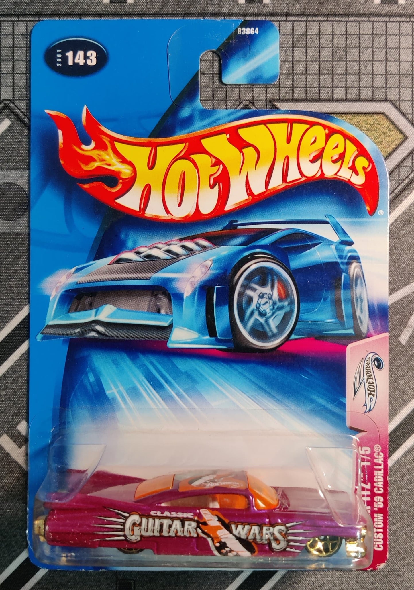 2004 Guitar Wars CUSTOM '59 CADILLAC (Pink) #143 Hot Wheels