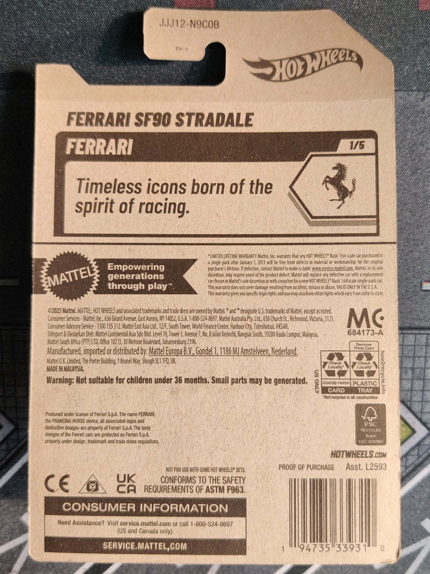 Ferrari SF90 Stradale #41 Blue 2026 Hot Wheels
