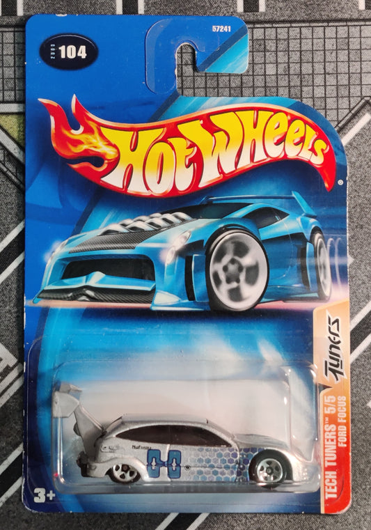 2001 Tech Tuners Series FORD FOCUS (Silver) #104 Hot Wheels
