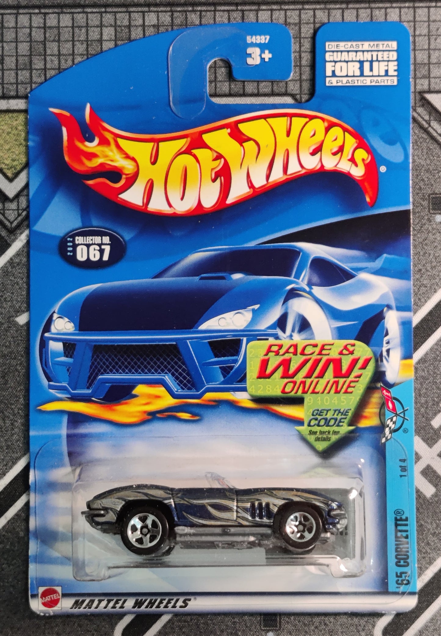 2002 Corvette Series '65 CORVETTE (Silver/Blue) #067 Hot Wheels