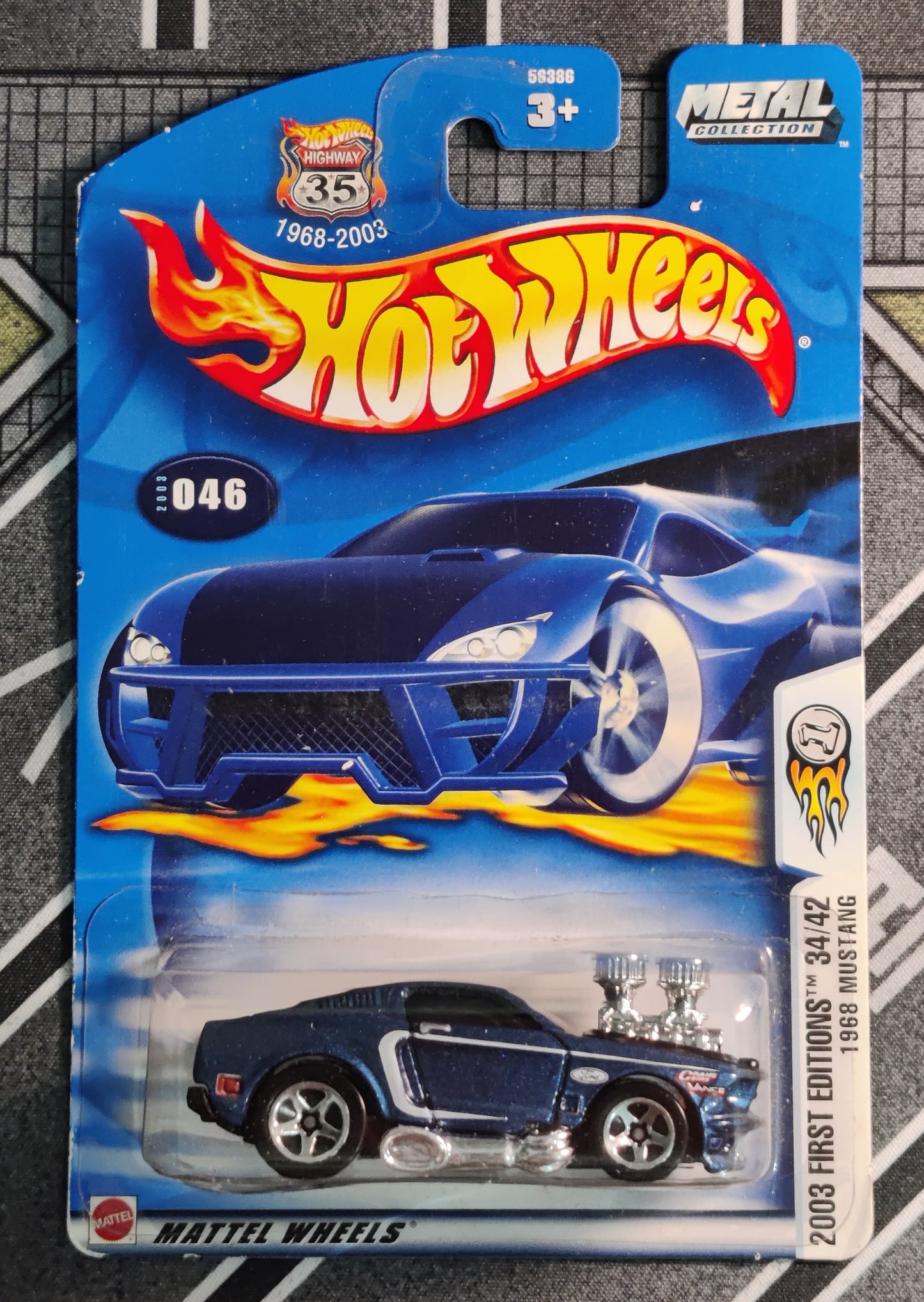  2003 First Editions 1968 MUSTANG (Blue) #046 Hot Wheels