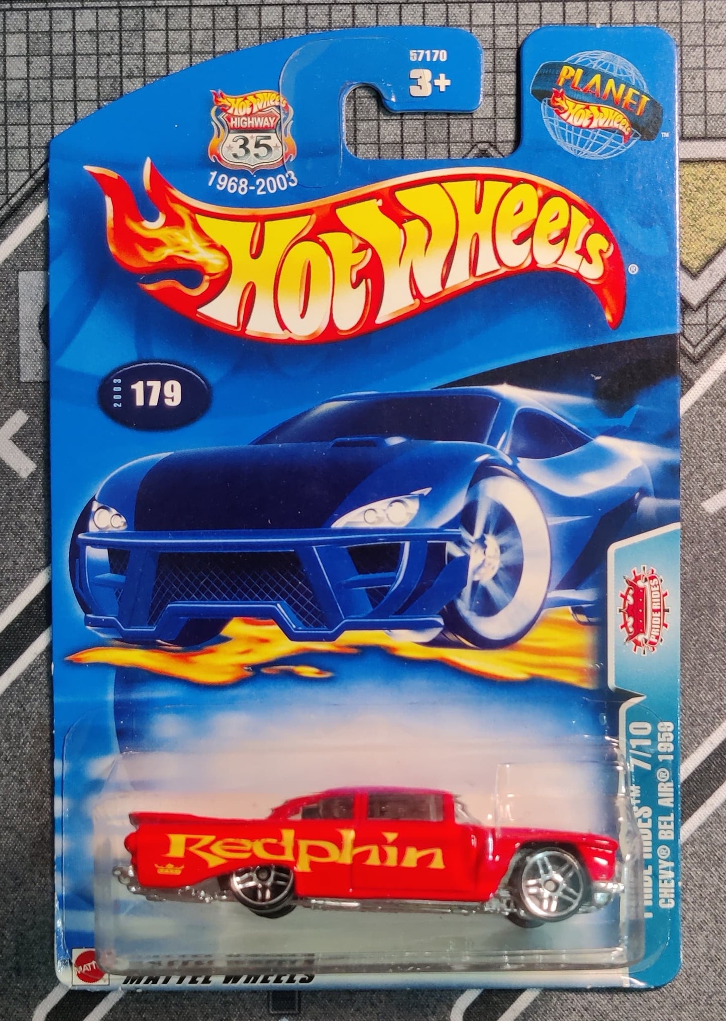 2003 Pride Rides Series 1959 CHEVY BEL AIR (Red) #179 Hot Wheels