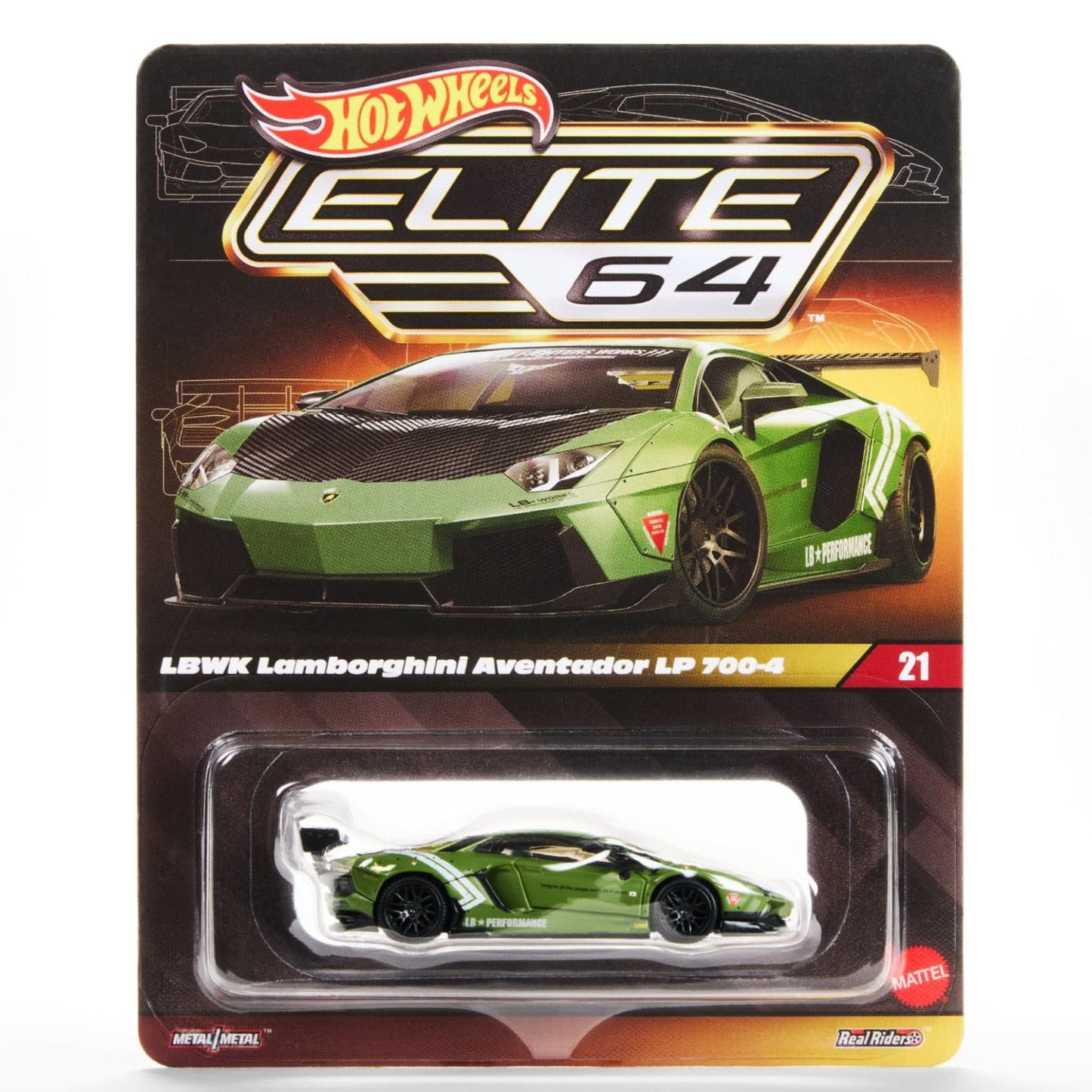 Hot Wheels Elite 64 LBWK Lamborghini Aventador LP 700-4
