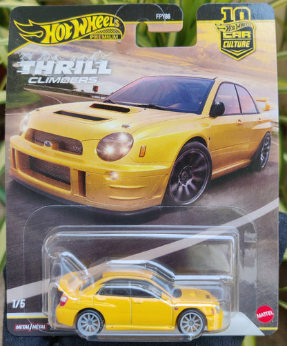 Subaru Impreza WRX - YELLOW 2026 Hot Wheels Car Culture THRILL CLIMBERS Case Q