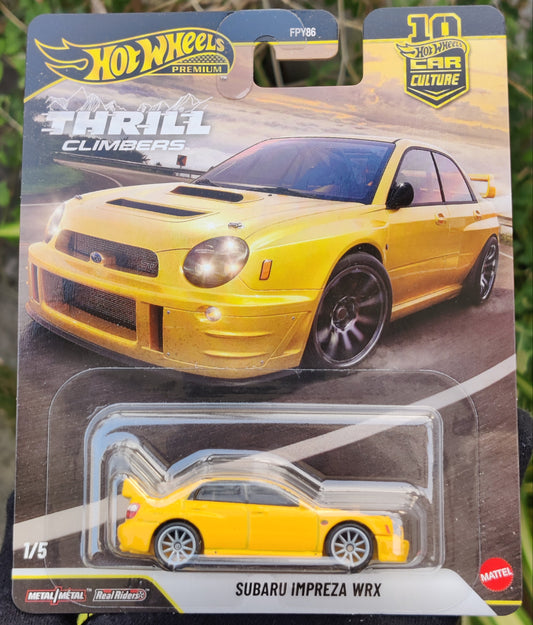 Subaru Impreza WRX - YELLOW 2026 Hot Wheels Car Culture THRILL CLIMBERS Case Q