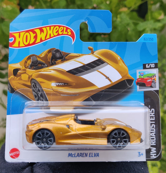 McLaren ELVA #82 Gold 2022 Hot Wheels Short Card
