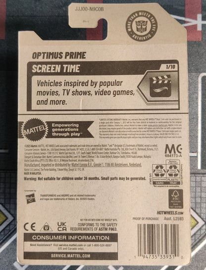 Optimus Prime Transformers #27 Mainline 2026 Hot Wheels Case B