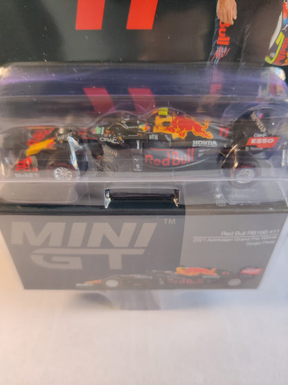 Mini GT Red Bull RB16B #11 Sergio Pérez 2021 Azerbaijan Grand Prix Winner #836