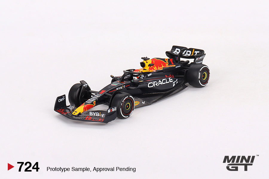 MiniGT Oracle Red Bull Racing RB19 #1 Max Verstappen F1 2023 Bahrain GP Winner #724