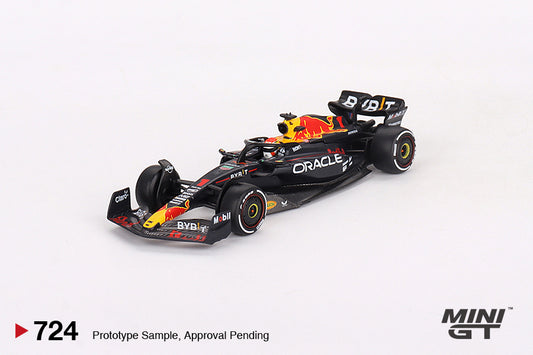 MiniGT Oracle Red Bull Racing RB19 #1 Max Verstappen F1 2023 Bahrain GP Winner #724