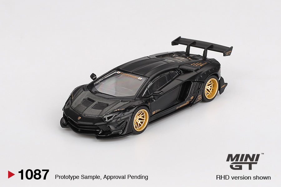 Mini GT 1:64 LB-WORKS Lamborghini Aventador Limited Edition – Matte Black #1087
