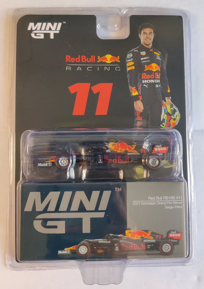 Mini GT Red Bull RB16B #11 Sergio Pérez 2021 Azerbaijan Grand Prix Winner #836