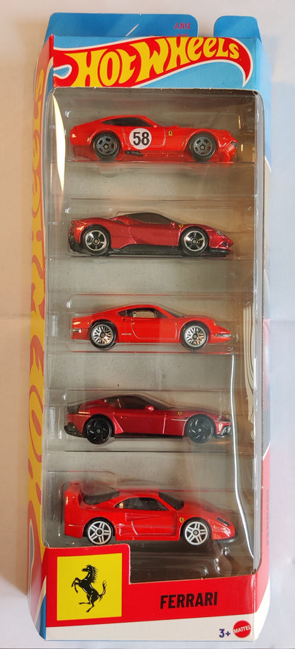 New Ferrari 5 Pack 2026 Hot Wheels Imported