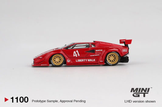 Mini GT 1:64 Lamborghini Countach LB-WORKS – Red #1100