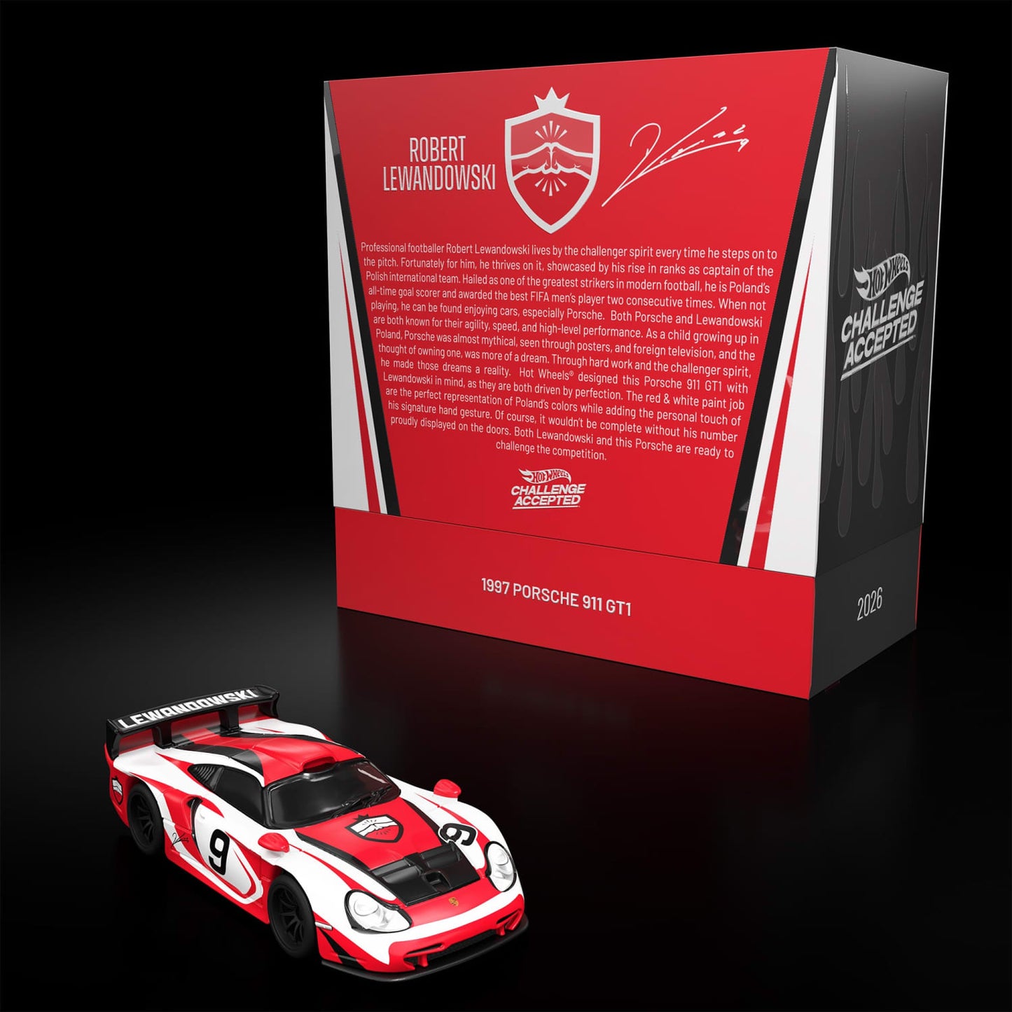 (Preorder) Hot Wheels x Robert Lewandowski x 1997 Porsche 911 GT1